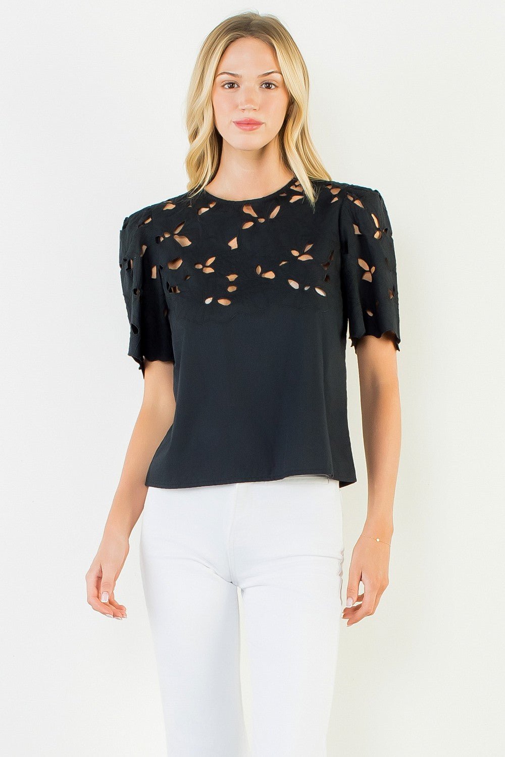 Eyelet Charm Top - Elk + Elm
