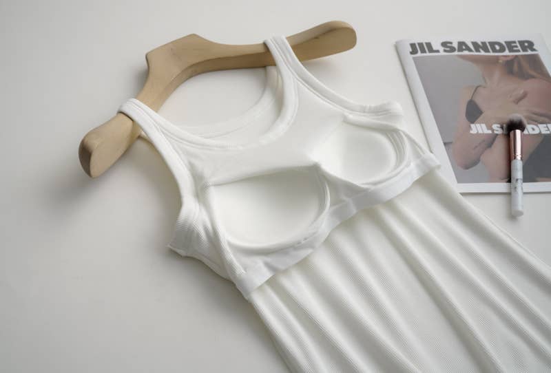 Sutton Rib Tank - White