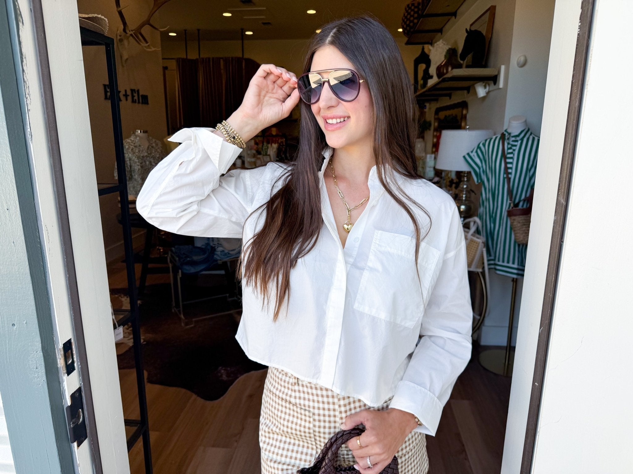 Favorite Button Up Top - Elk + Elm