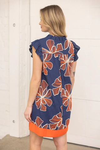 Fay Ruffle Neck Dress - Elk + Elm