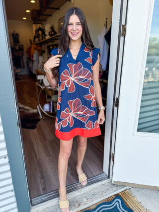 Fay Ruffle Neck Dress - Elk + Elm