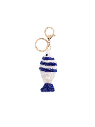 Fish Beaded Bag Charm / Key Ring - Elk + Elm