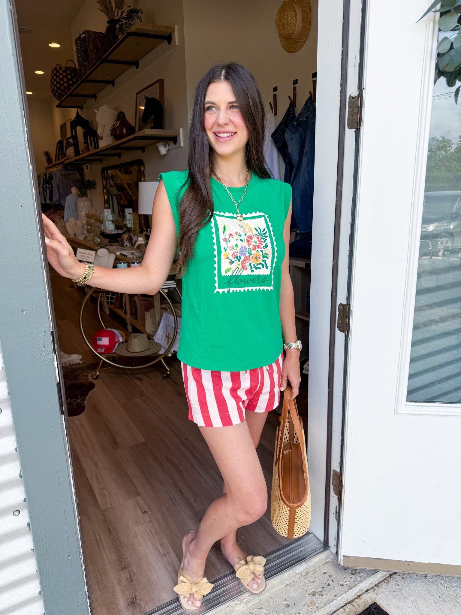 Flower Stamp Graphic Tee - Elk + Elm