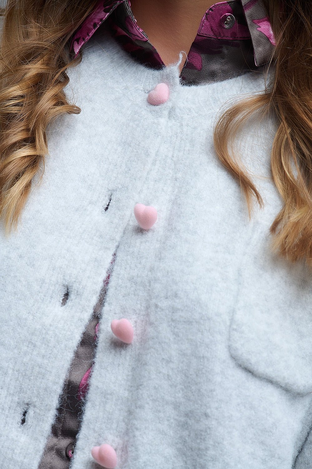 Fluffy Hearts Sweater - Elk + Elm