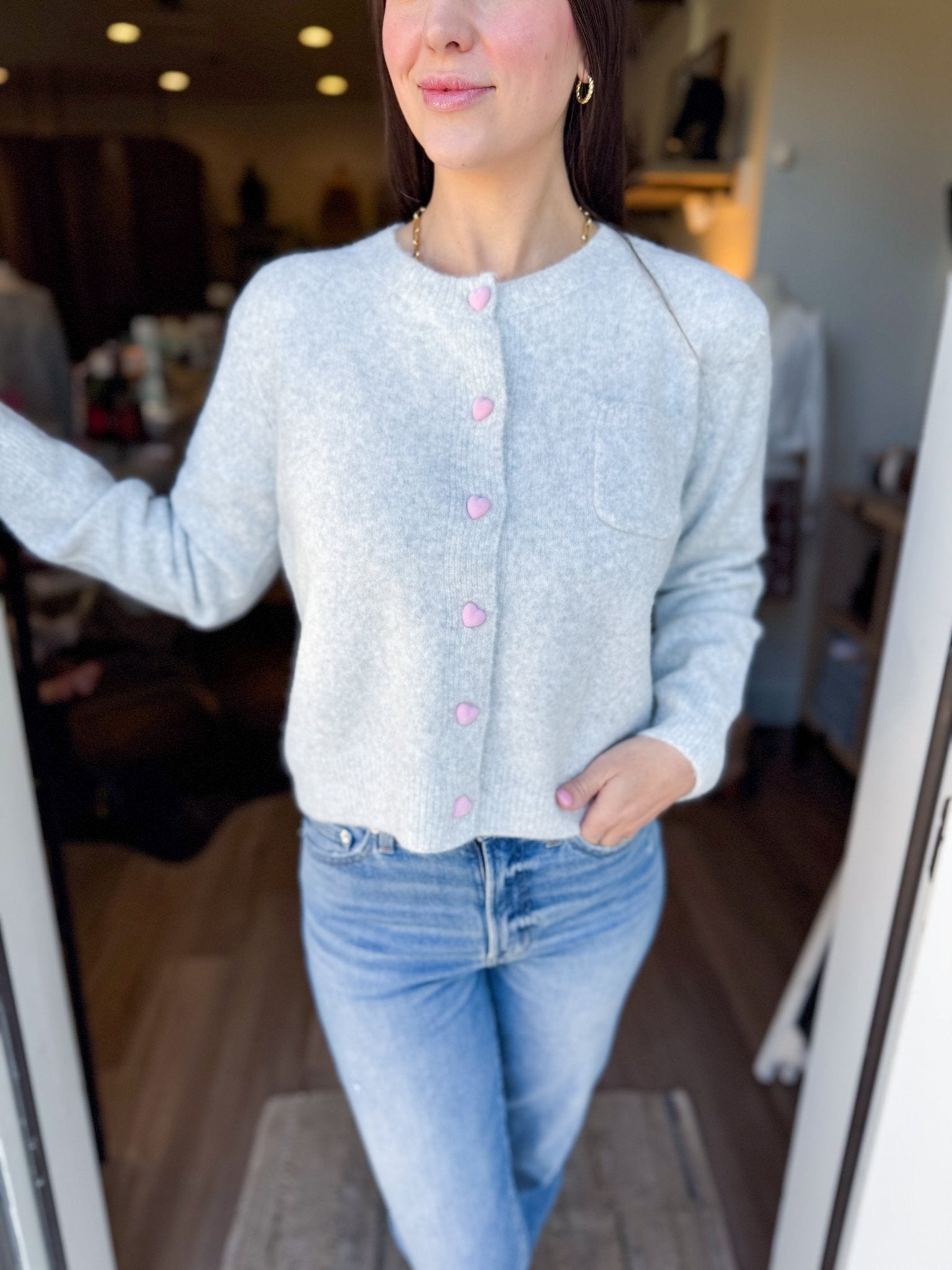 Fluffy Hearts Sweater - Elk + Elm