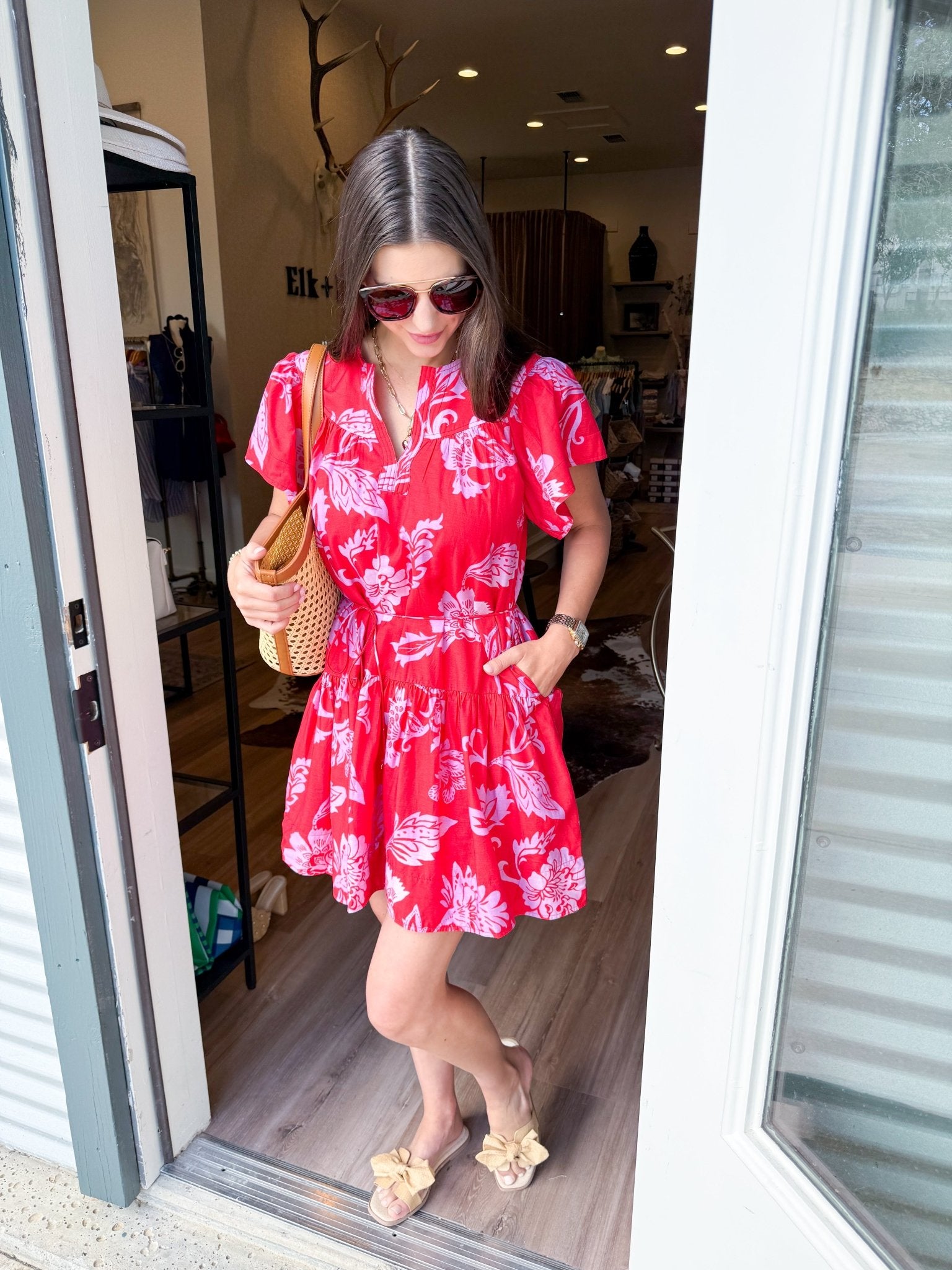Flutter Sleeve Mini Dress - Elk + Elm