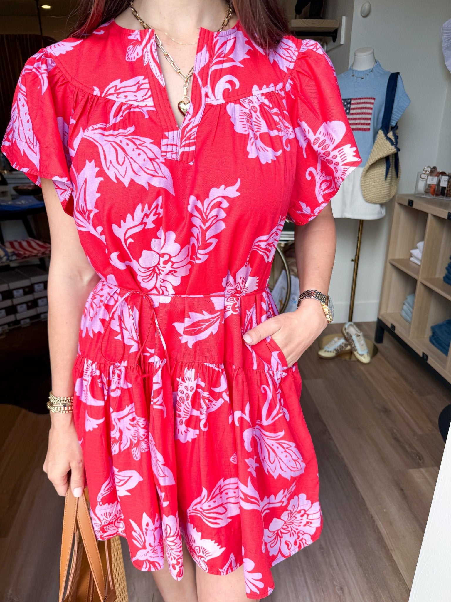 Flutter Sleeve Mini Dress - Elk + Elm