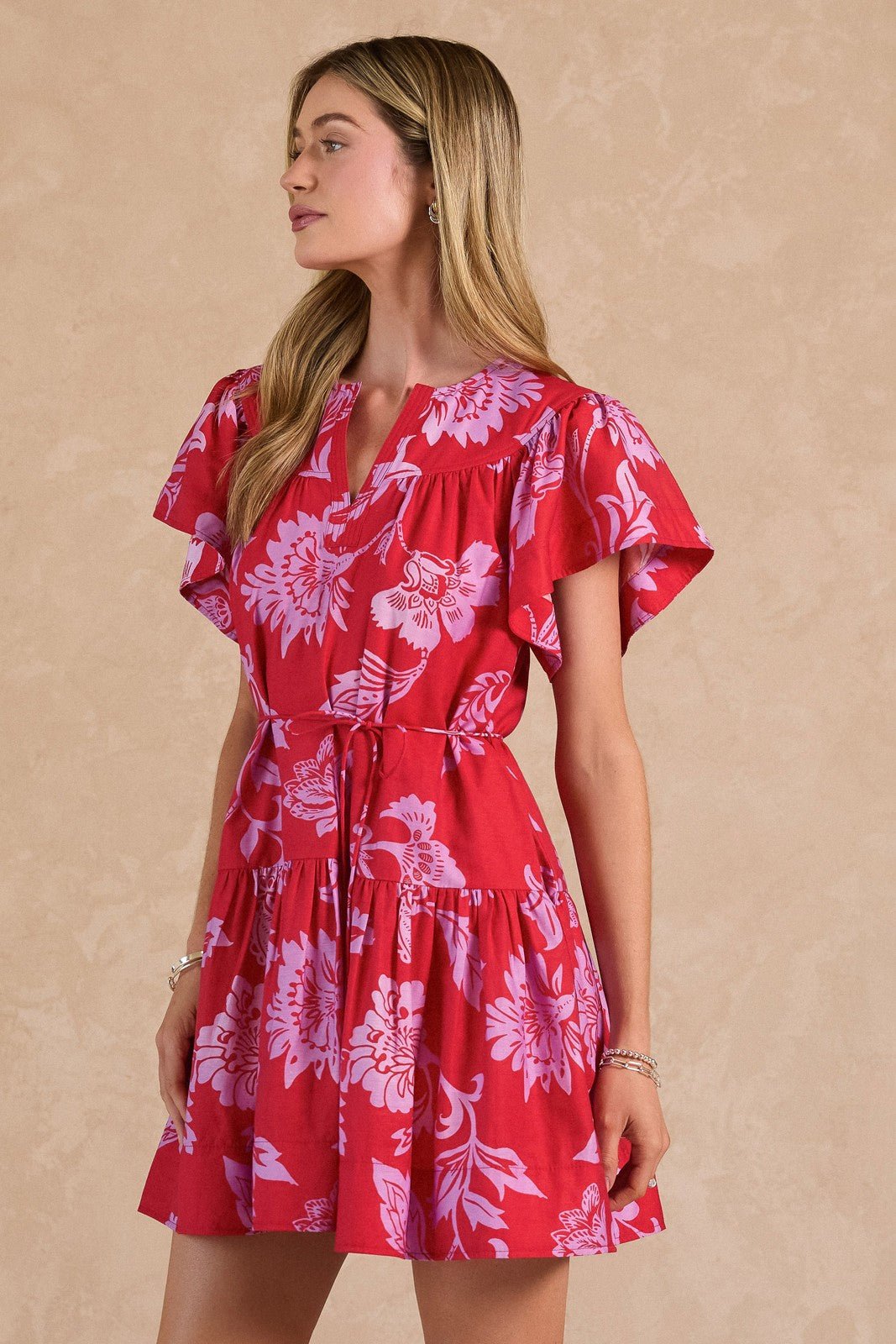 Flutter Sleeve Mini Dress - Elk + Elm