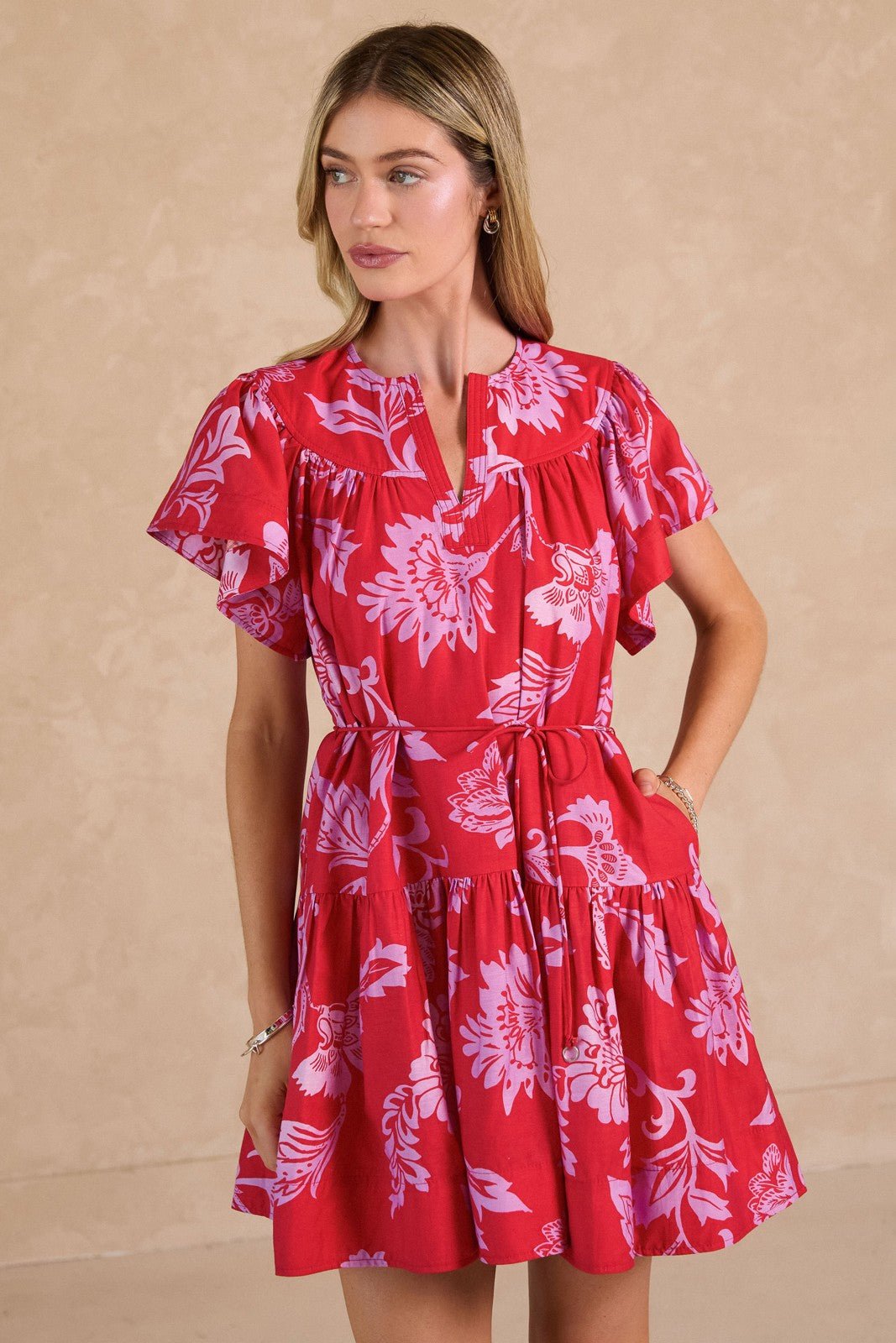 Flutter Sleeve Mini Dress - Elk + Elm