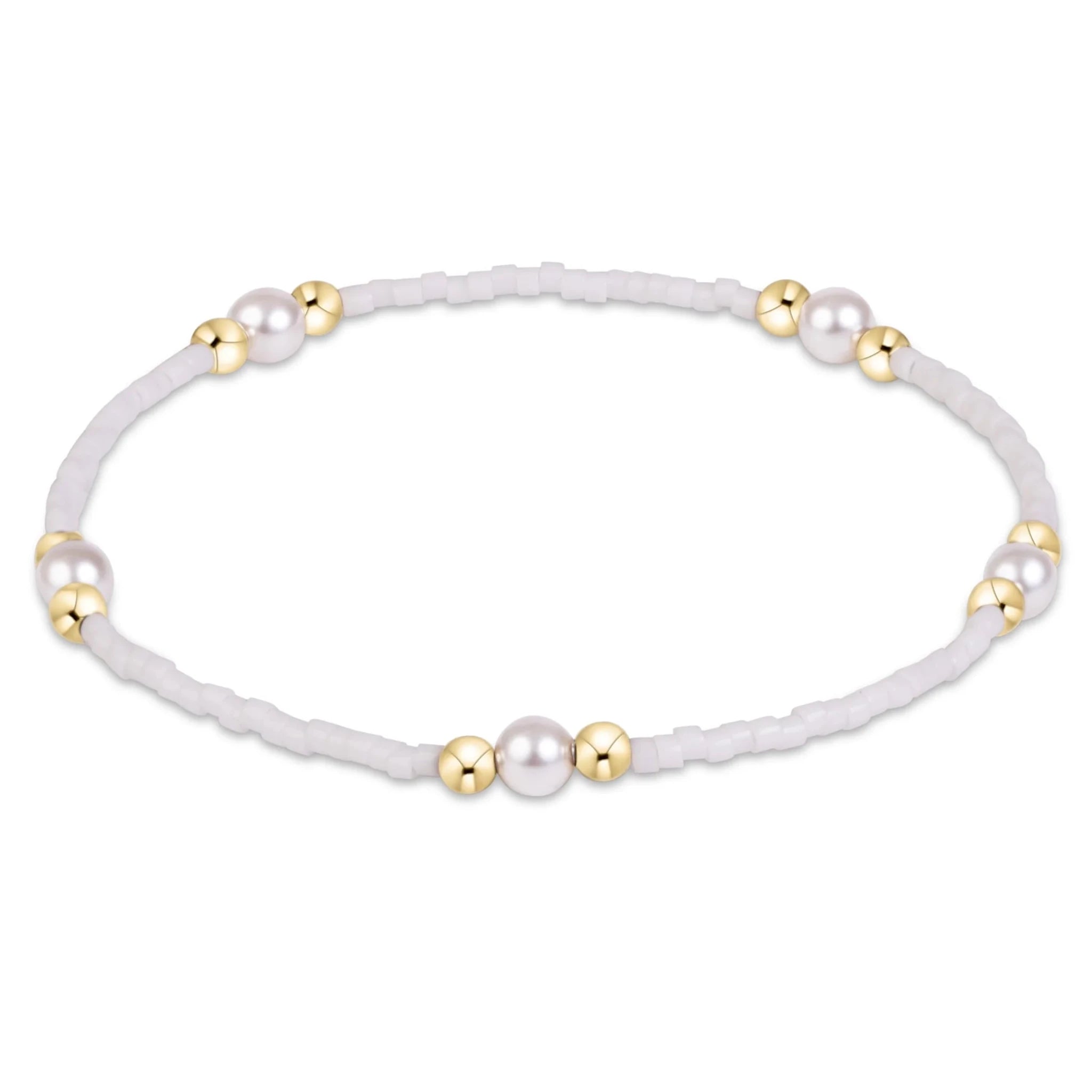 Gameday Hope Purpose Pearl Bracelet - White - Elk + Elm