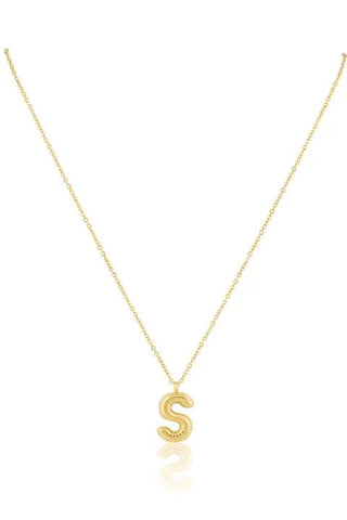 Gold Bubble Initial Neckalce - Elk + Elm