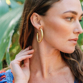 Gold Shimmer and Shine Hoops - Elk + Elm