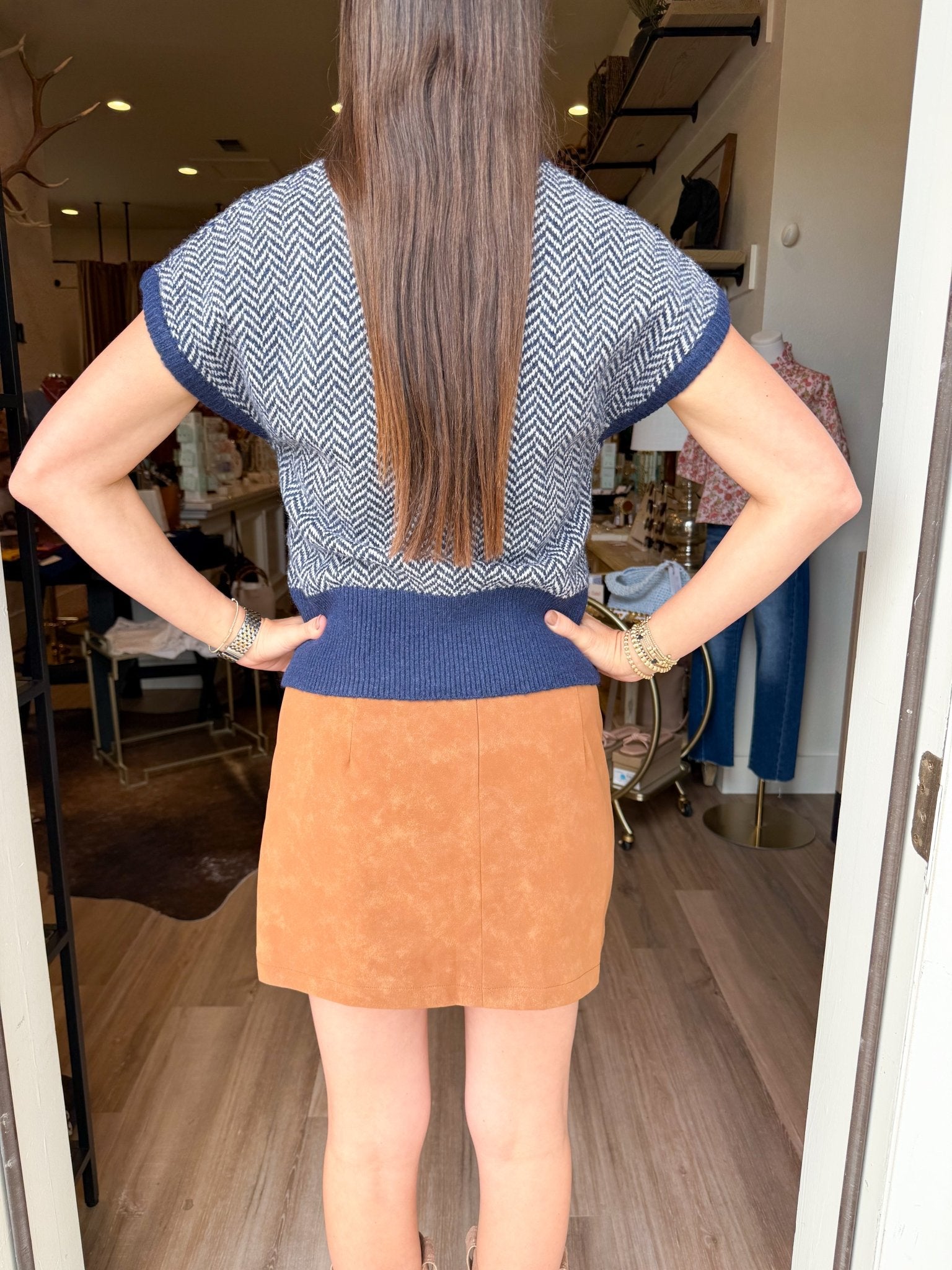 Hadley Chevron Sweater - Elk + Elm