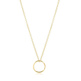 E Newton 16" Necklace - Halo Gold Charm