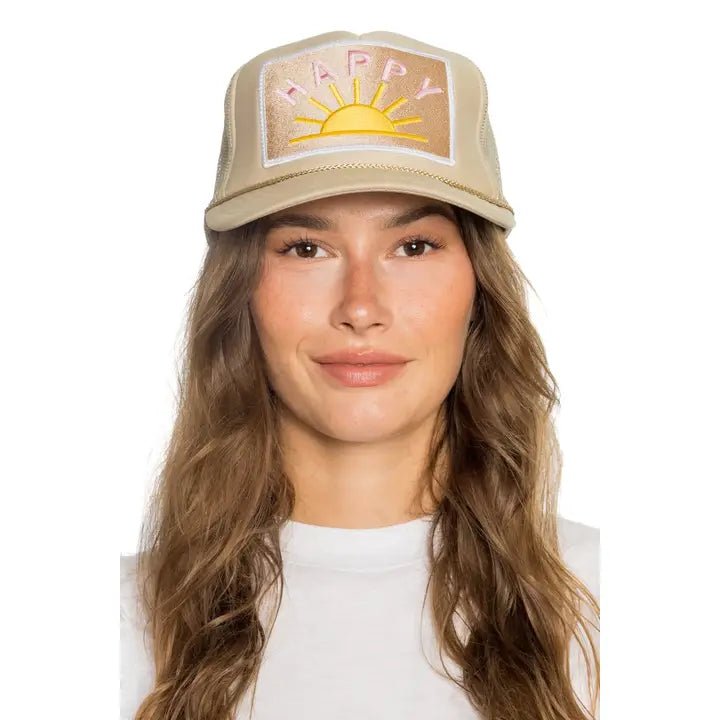 Happy Sun Trucker Hat - Elk + Elm