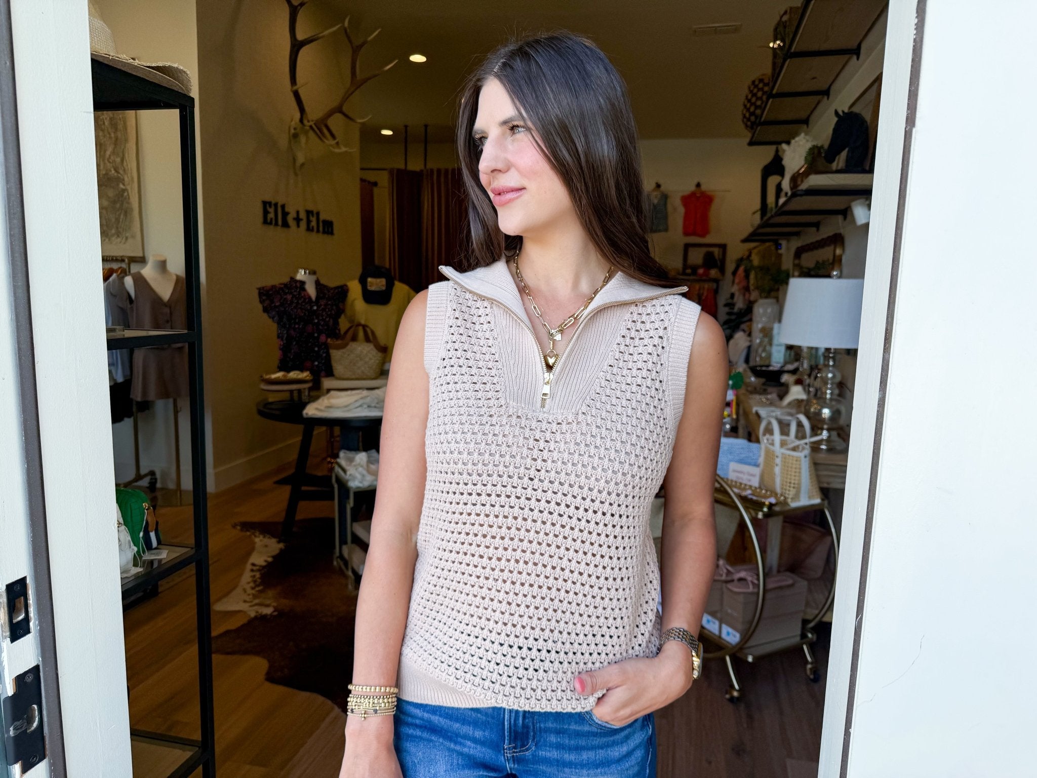 Harbor Crochet Sweater - Elk + Elm