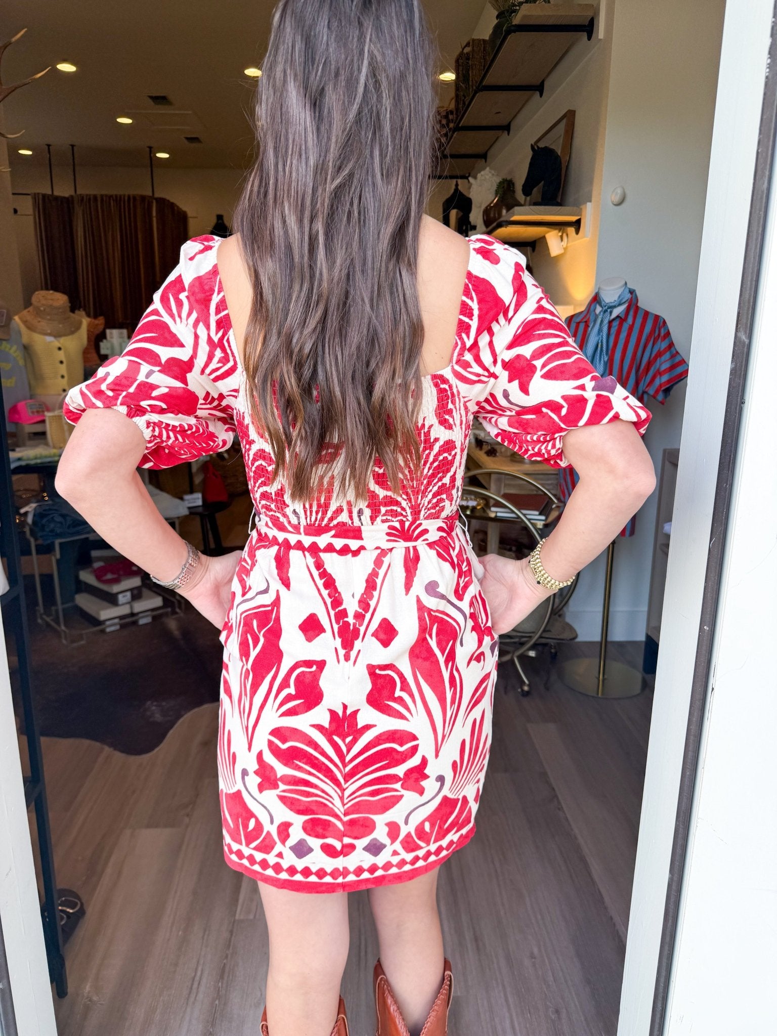 Havana Geo Print Mini Dress - Elk + Elm