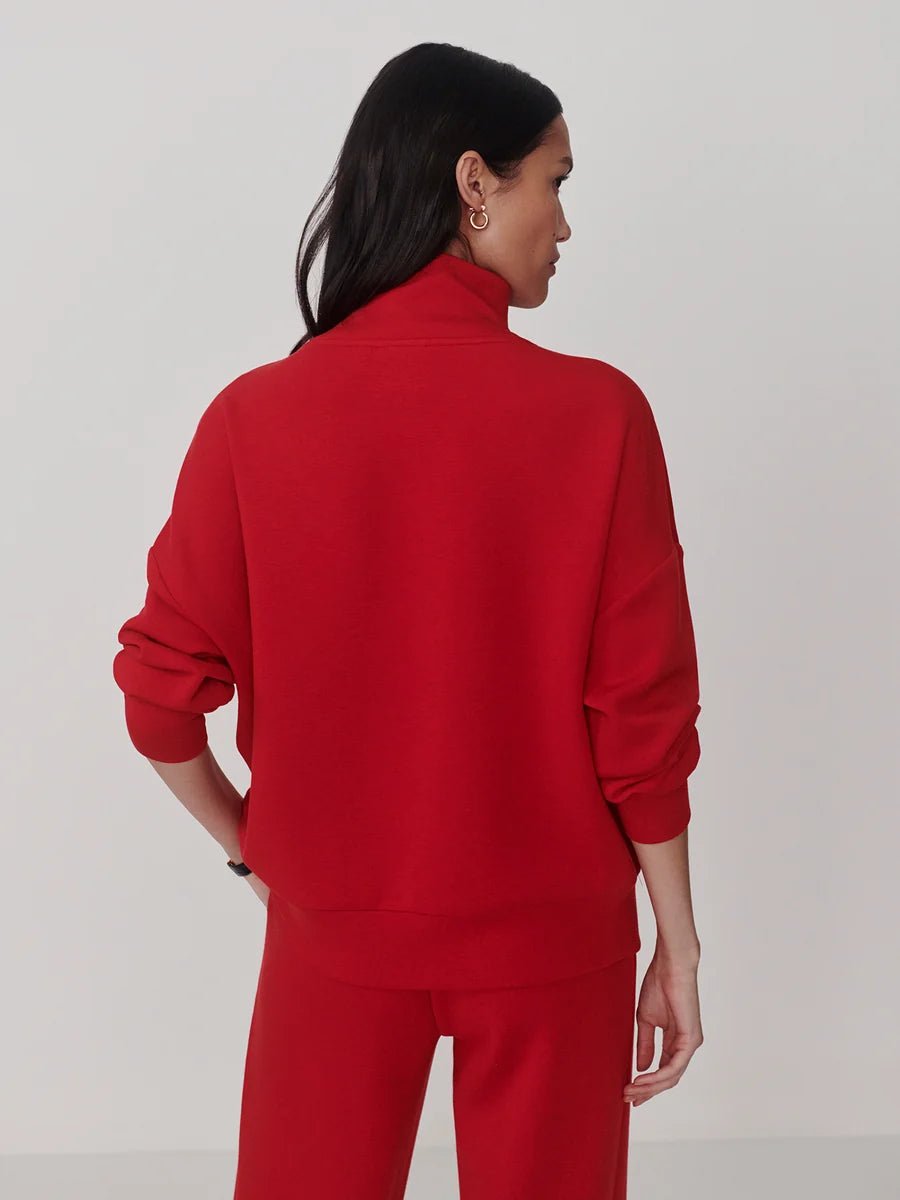 Hawley Half Zip - Red Marl - Elk + Elm