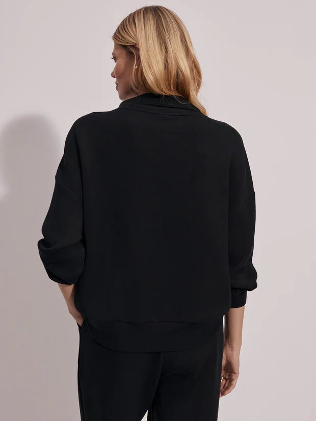 Hawley Half Zip Sweater - Black - Elk + Elm