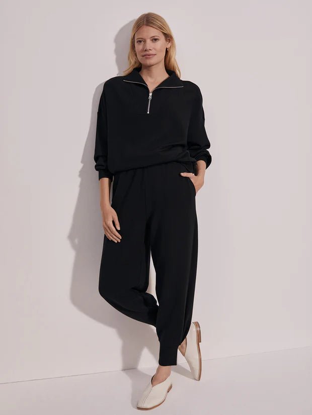 Hawley Half Zip Sweater - Black - Elk + Elm