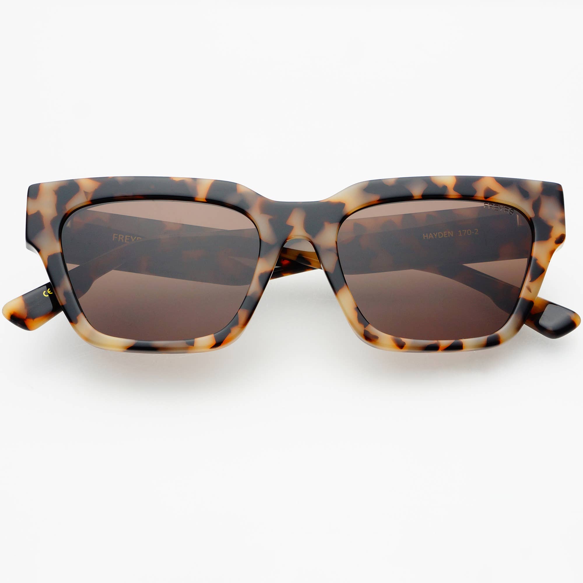 Hayden Acetate Unisex Rectangular Sunglasses - Milky Tortoise - Elk + Elm