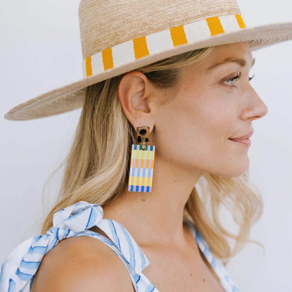 Hazel Stripe Cabana Earrings - Elk + Elm