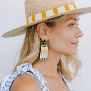 Hazel Stripe Cabana Earrings - Elk + Elm