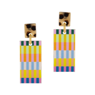 Hazel Stripe Cabana Earrings - Elk + Elm