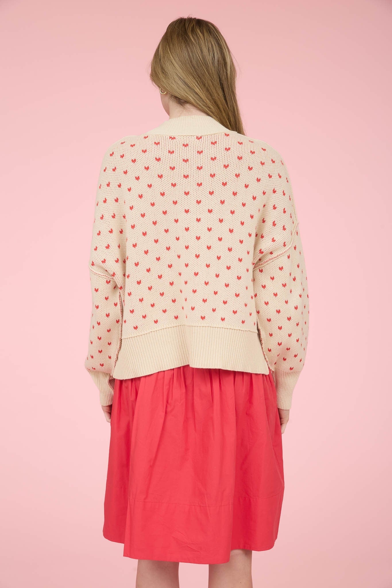 Heart Pattern Sweater - Elk + Elm