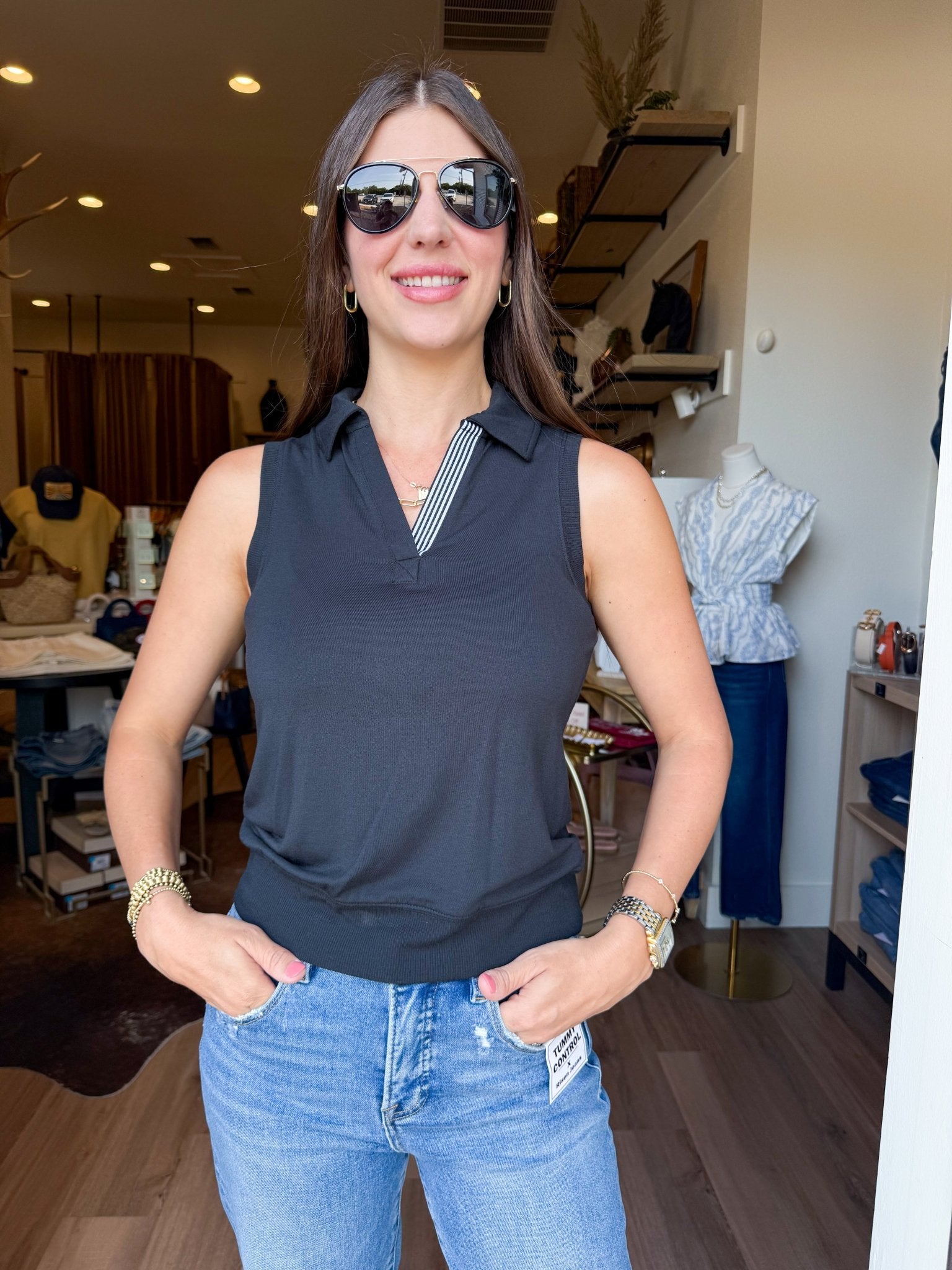 Heidi Tank - Black - Elk + Elm