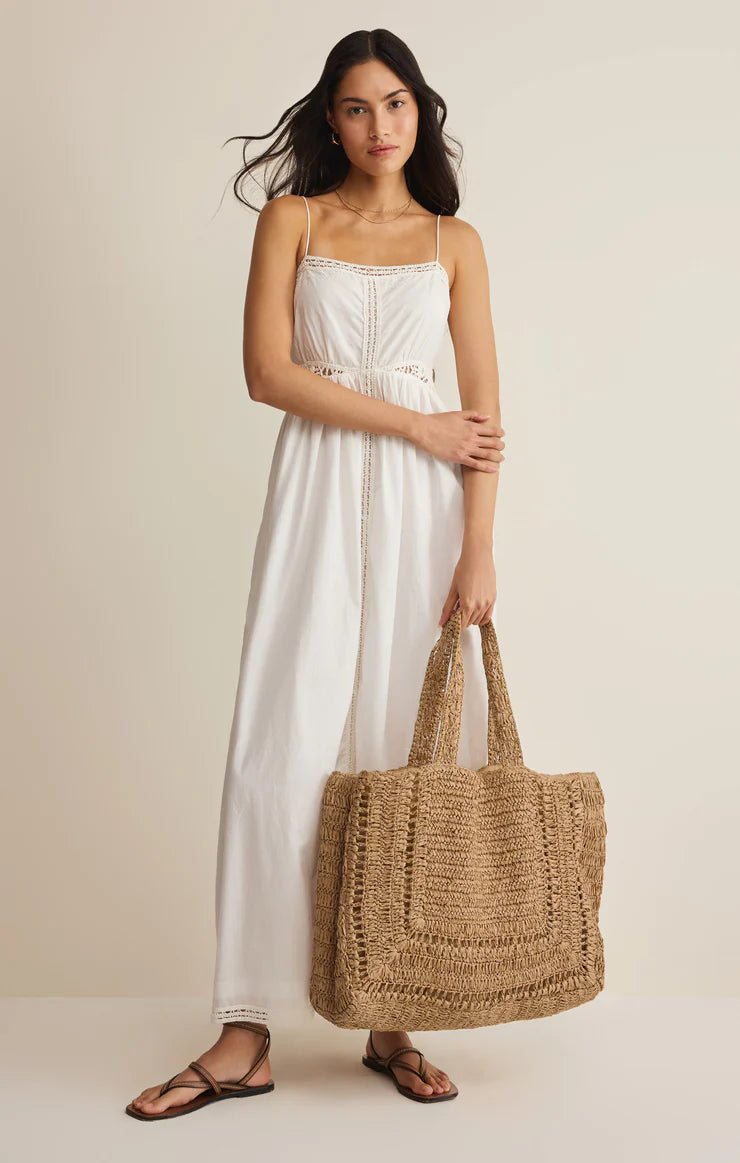 Hideaway Raffia Tote - Elk + Elm