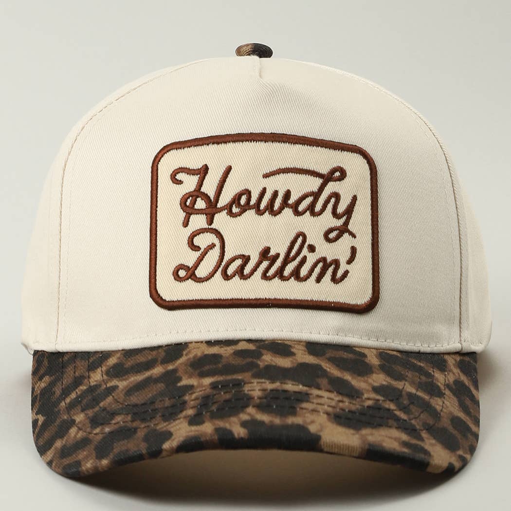 Howdy Darlin' Leopard Brim Hat: BLACK - Elk + Elm