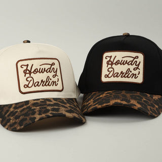 Howdy Darlin' Leopard Brim Hat: BLACK - Elk + Elm
