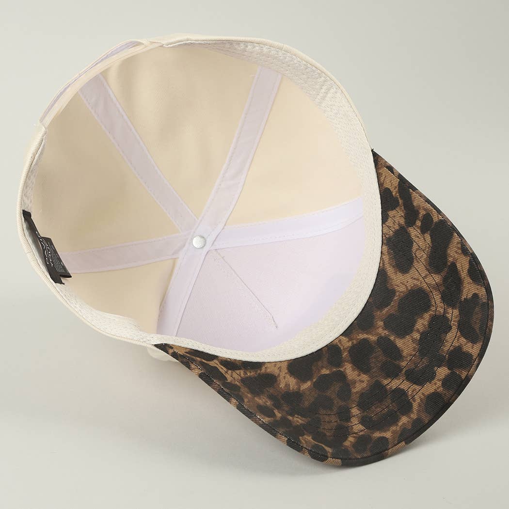 Howdy Darlin' Leopard Brim Hat: BLACK - Elk + Elm