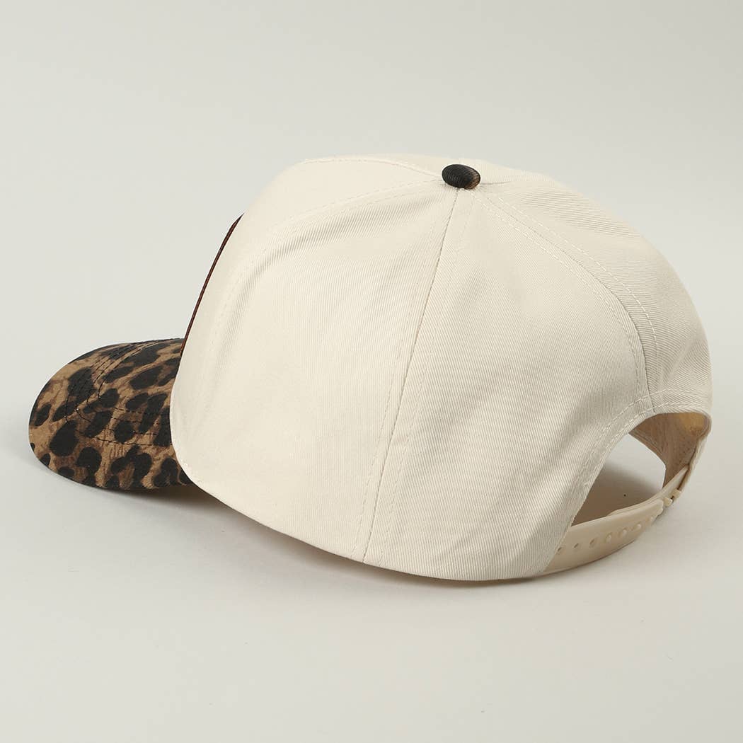 Howdy Darlin' Leopard Brim Hat: BLACK - Elk + Elm