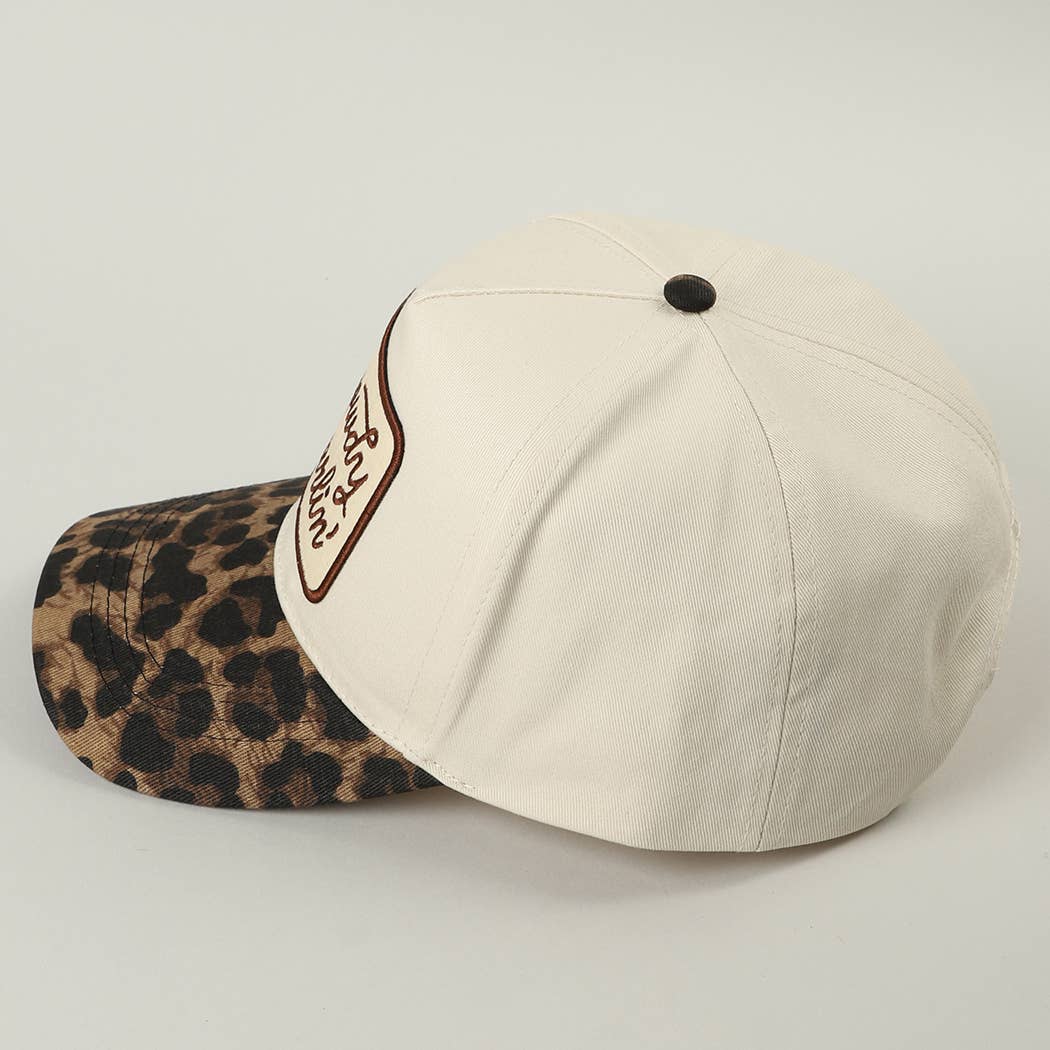 Howdy Darlin' Leopard Brim Hat: BLACK - Elk + Elm