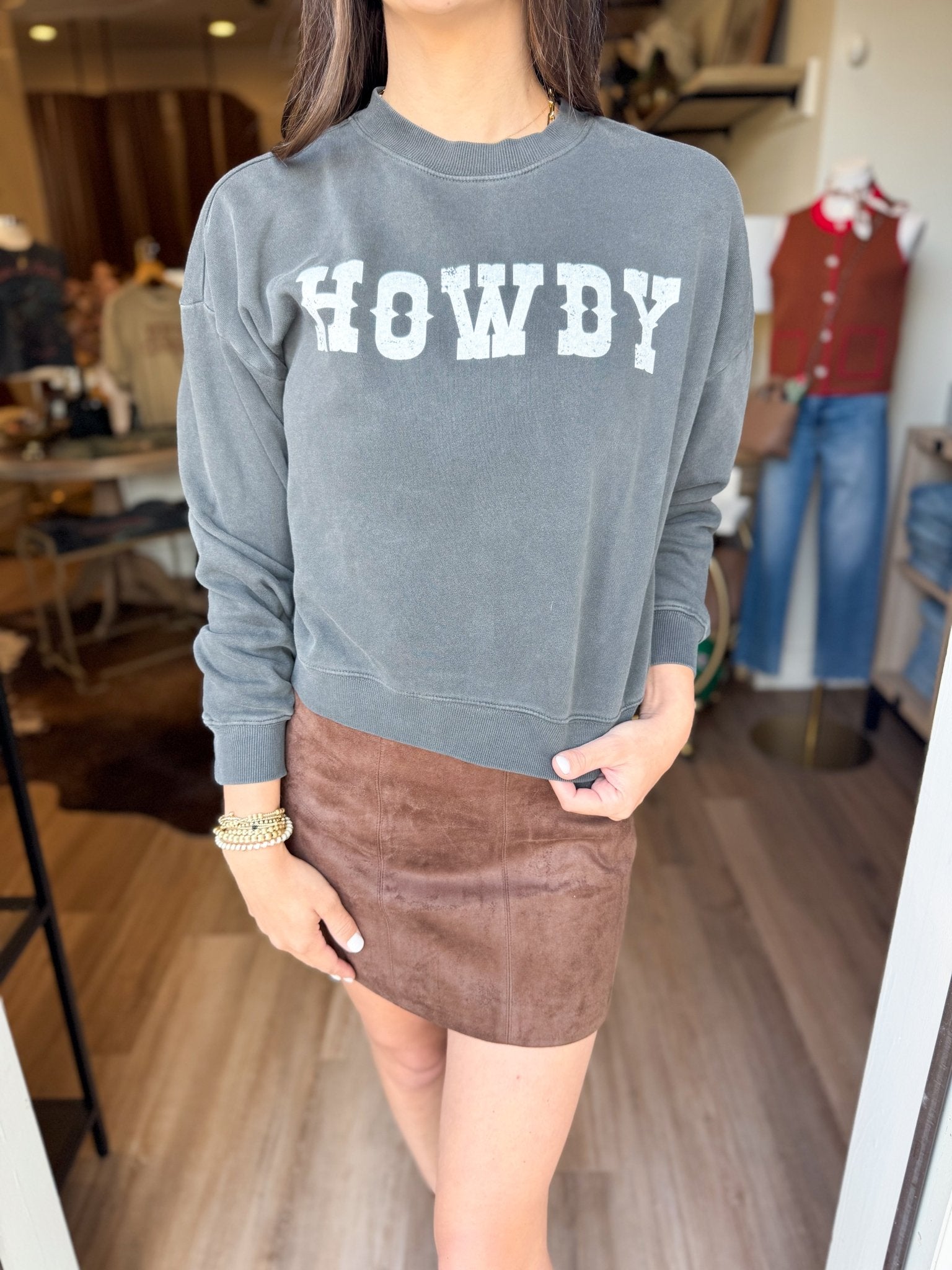 Howdy Tomgirl Sweatshirt - Elk + Elm