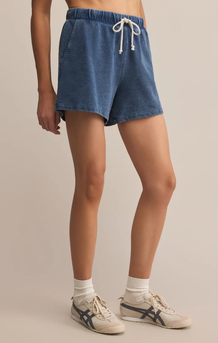 Hunter Knit Denim Shorts - Elk + Elm