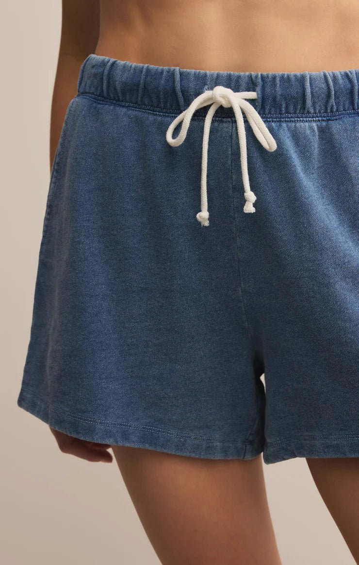 Hunter Knit Denim Shorts - Elk + Elm