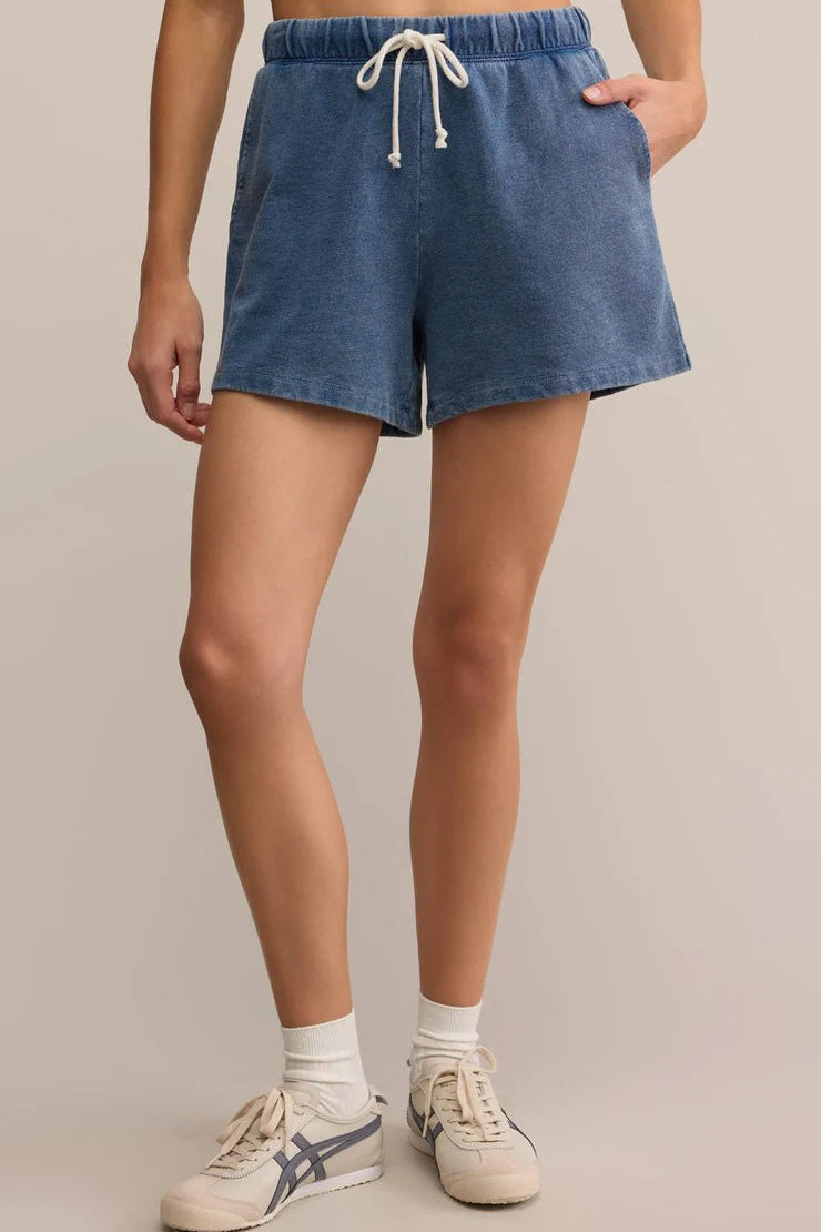 Hunter Knit Denim Shorts - Elk + Elm