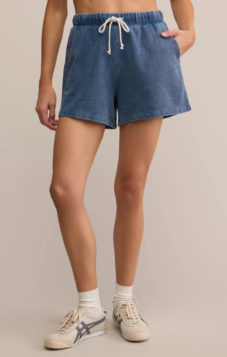 Hunter Knit Denim Shorts - Elk + Elm