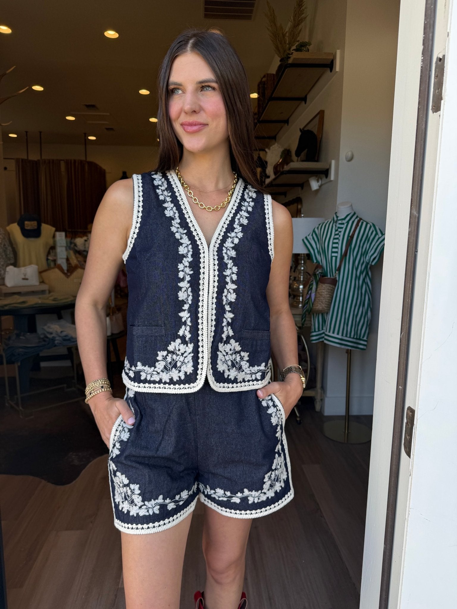 Indigo Bloom Denim Set - Elk + Elm