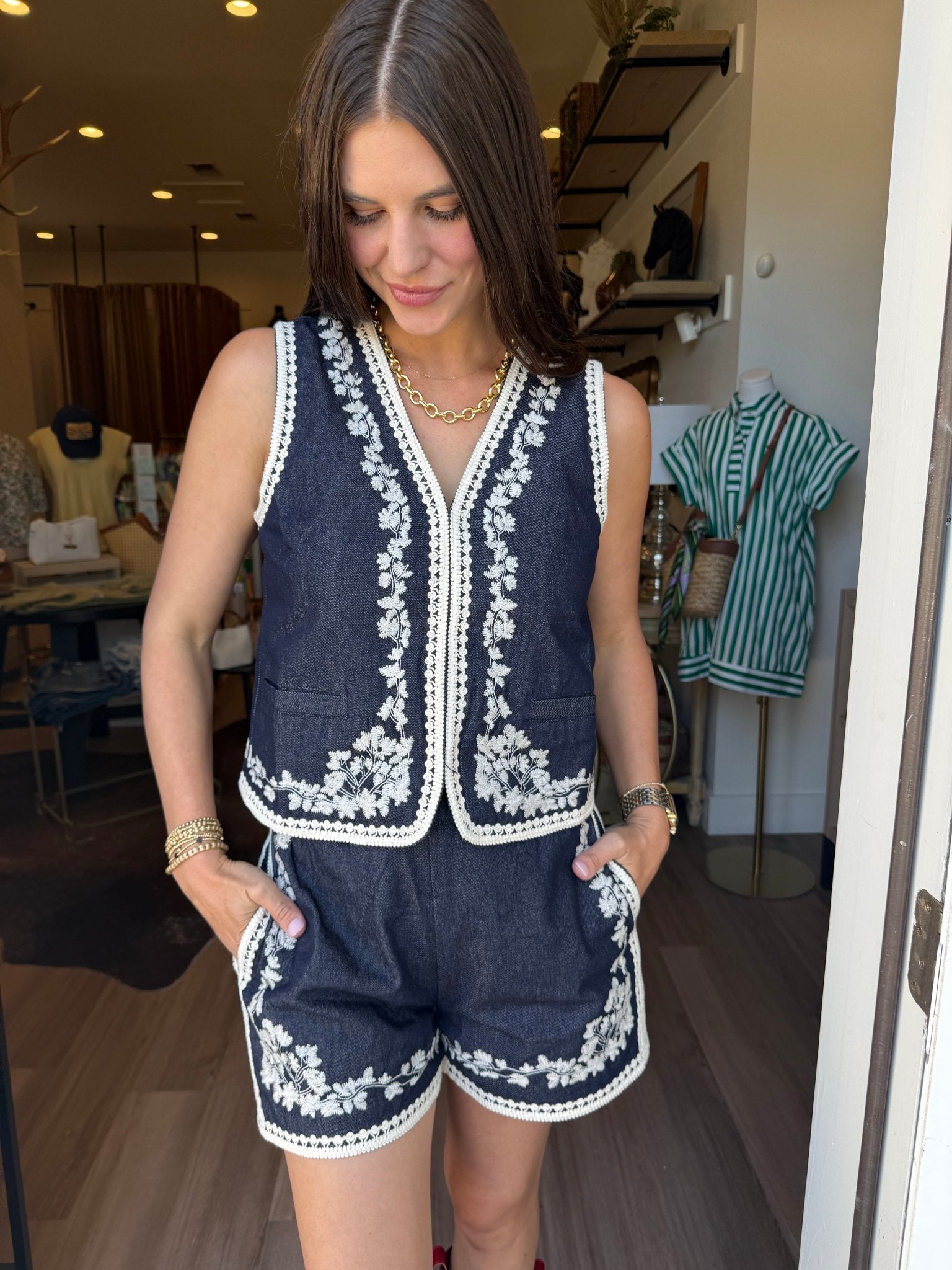 Indigo Bloom Denim Set - Elk + Elm