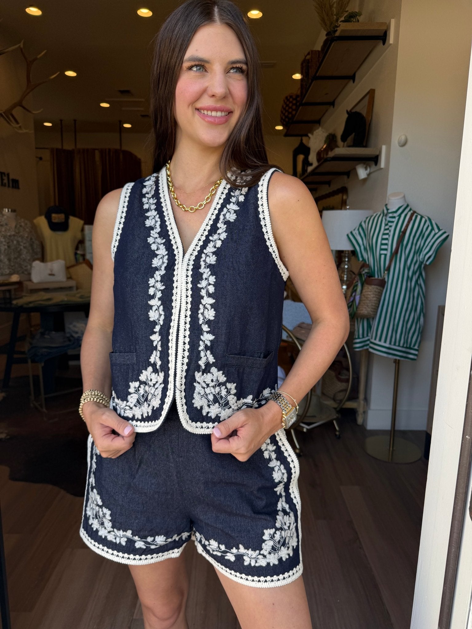 Indigo Bloom Denim Set - Elk + Elm