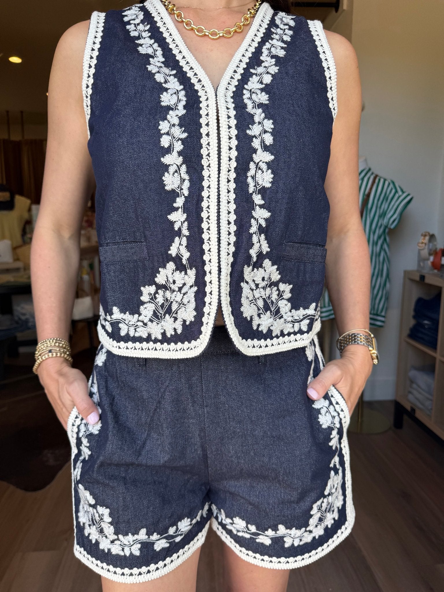 Indigo Bloom Denim Set - Elk + Elm