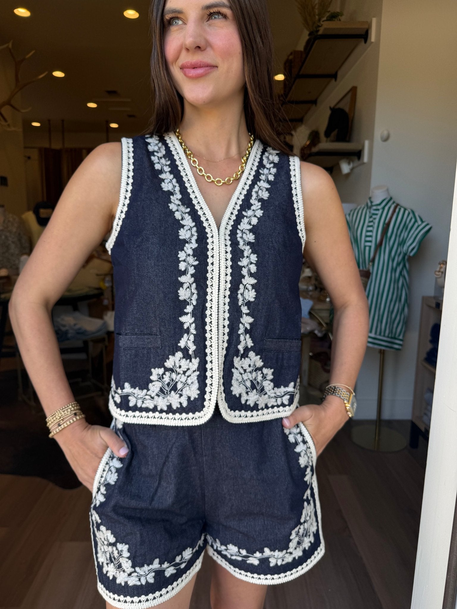 Indigo Bloom Denim Set - Elk + Elm
