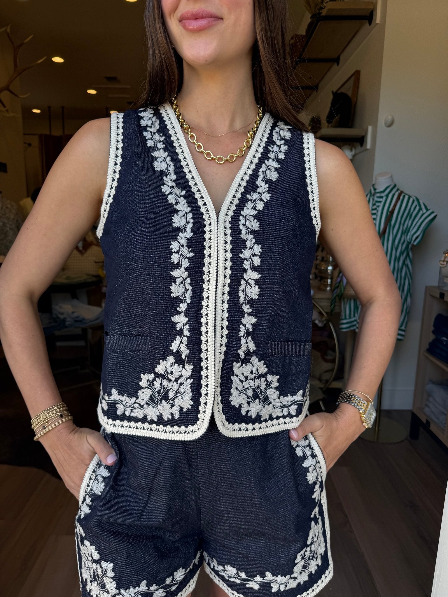 Indigo Bloom Denim Set - Elk + Elm