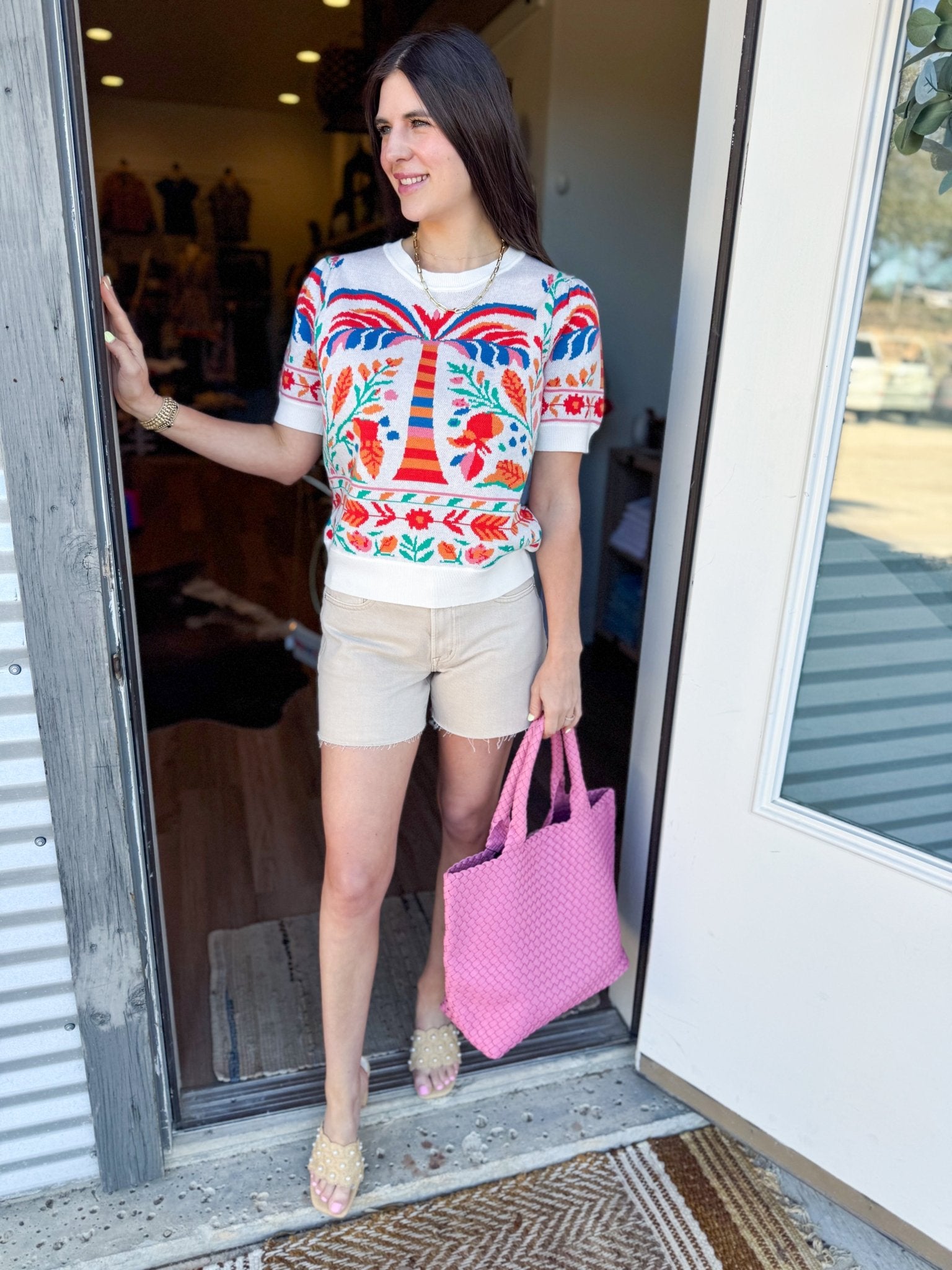 Island Breeze Sweater Top - Elk + Elm
