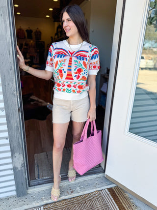 Island Breeze Sweater Top - Elk + Elm