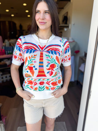 Island Breeze Sweater Top - Elk + Elm